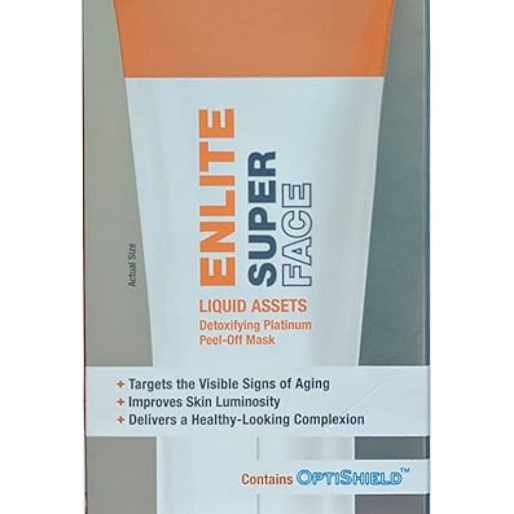 Enlite Super Face Liquid Assets Detoxifying Platinum Peel-Off-Mask 3.4 oz
